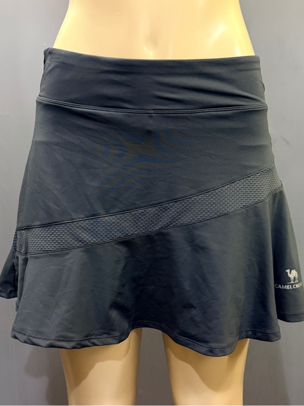 Camel Crown Gray Athletic Skort Built-In Athleisure Shorts Tennis Golf Pull-On L